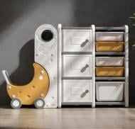 Стеллаж Lumpurini триярусний з контейнерами та дитячим візочком Lunetta Стеллаж Lumpurini триярусний з контейнерами та дитячим візочком Lunetta