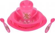 Набор детской посуды Nuvita 5 предметов NV1495Pink