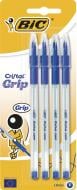 Набір ручок кулькових BIC Cristal Grip 4 шт. сині