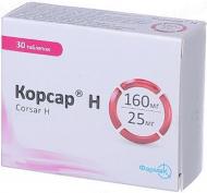 Корсар Н №30 (10х3) таблетки 160 мг/25 мг