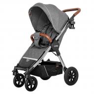 Коляска детская прогулочная надувные колеса CARRELLO Supra CRL-5510 Carbon Grey +дождевик L 