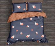 Комплект постельного белья Бязь 17-0442 Blue orange 200х220 см мультиколор MirSon Комплект постельного белья Бязь 17-0442 Blue orange 200х220 см мультиколор MirSon