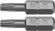 Бита YATO TORX T20x25 мм HEX 1/4" AISI S2 2 шт. YT-77904