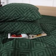 Наволочка бязь 17-0622 Geometry Emerald 60x60 см зелений MirSon