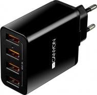 Сетевое зарядное устройство Canyon 4 x USB 5 A Black (CNE-CHA06B)