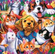 Блокнот Коты и собаки (1NB860) 13,4 х 13,1 см. в клетку 80 листов Аркуш