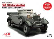 Сборная модель ICM немецкий штабной автомобиль второй мировой войны G4 (производства 1935) (4823044403547) 1:72