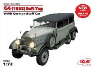 Сборная модель ICM немецкий штабной автомобиль второй мировой войны G4 (производства 1935) (с м "какой крышей) (4823044403974) 1:72