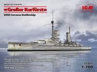 Сборная модель ICM немецкий линейный корабль первой мировой войны großer kurfürst (4823044404407) 1:700