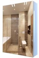 Дзеркальна шафа Акваріус Mireya 60x70x15 см біла без підсвітки