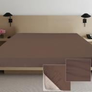 Простынь на резинке Дизайн 12 (сатин) 200x140 см шоколадный Ярослав