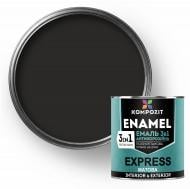 Эмаль антикоррозионная Kompozit 3 в 1 EXPRESS RAL 9011 черный мат 12 кг