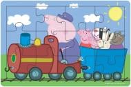 Пазл деревянный Peppa Pig Паровоз дедушки Пеппы 25122