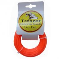 Леска для мотокосы TRESZER 2,4 мм, 15 м звездочка 011-139