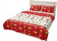 Комплект постельного белья Rigel двуспальный Евро Бабочки и Маки разноцветный Arya