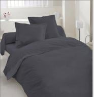 Простынь сатин гладкокрашеный 180x220 см графит La Nuit