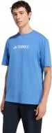 Футболка Adidas TX LOGO TEE RAYBLU JZ1167 р.M голубой