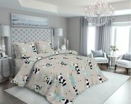Комплект постельного белья Бязь 17-0504 Panda is gray 220х240 см мультиколор MirSon