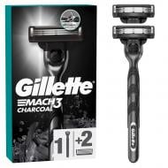 Станок для бритья GILLETTE Mach 3 Charcoal со сменными картриджами 2 шт.