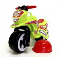 Беговел KinderWay Мото байк с каской 68х25х49 см салатовый 11-007