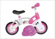 Беговел KinderWay с каской колеса EVA 10" 78х39х52см белый с розовым 11-013