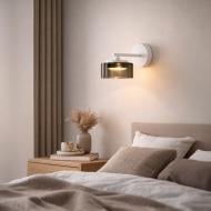 ВІТРИНА! Бра LIGHT SET DUSHA MS241-B 12 Вт GX53 білий/димчастий