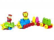 KinderWay Конструктор "Поезд с самолетом" 02-407