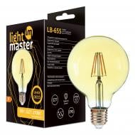 Лампа світлодіодна LightMaster LB-655 Filament Deco G95 6 Вт E27 2700 К 230 В жовта 81050