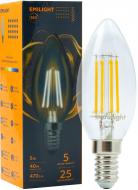 Лампа світлодіодна Emilight FIL CL C35 5 Вт E14 3000 К 220 В прозора LED Filament C35-5W-3000K-E14-