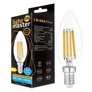 Лампа светодиодная LightMaster LB-664 Filament Deco C35 8 Вт E14 4000 К прозрачная 81047
