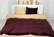 Наволочка велюр Winter Delicate 28-0058 Eustoma 45x45 см бордовий/кремовий MirSon
