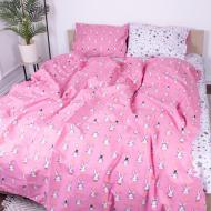 Комплект постільної білизни Бязь 17-0528 Bunnies pink 143х210 см мультиколор MirSon