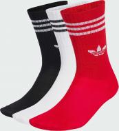 Носки Adidas CREW SOCK 3P BETSCA/BLACK/WHITE JW0332 р.22-24 разноцветный 3 шт.