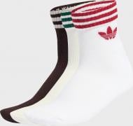 Шкарпетки Adidas 3S ANKLE S 3P OWHITE/AUCO/WHITE KD8257 р.38-42 різнокольоровий 2 шт.