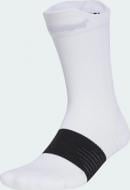 Шкарпетки Adidas RUNXGRAFIC SOCK WHITE/BLACK JC6456 р.46-50 білий 3 шт.