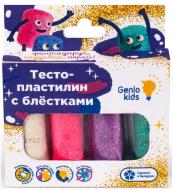 Тісто для ліплення Genio Kids 4 кольори з блискітками TA1087 Тісто для ліплення Genio Kids 4 кольори з блискітками TA1087