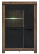 Витрина BRW BALIN 1д1дс 1485х1005х395 мм дуб монастырский / дуб чорный S365-REG1D1W-DMON/DCA