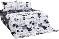 Комплект постельного белья Citylife 1,5 черный с белым La Nuit