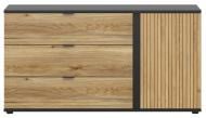 Комод BRW LUEN 1д3ш 1435x765x395 мм черный/дуб маувелла/дуб тегола S634-KOM1D3S-CA/DTG/DMU