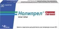 Ноліпрел форте 4,0 мг/1,25 мг №30 таблетки