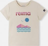 Футболка унисекс Reima Kesatee р.128 бежевый 5200390A-085A