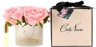 Роза ароматическая Cote Noire Пинк в белой упаковке 5 шт.