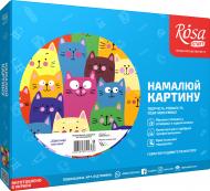 Картина за номерами Щасливі котики 35х45 см Rosa Start