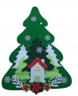 Подвесной декор Аплі Краплі Елка из фетра 20 мм 42x50 см multicolor