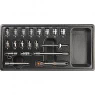 Набор головок NEO tools 1/4"(F)×3/8"(M) 19 шт. 84-273