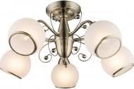Люстра потолочная Globo Comodoro I 5x40 Вт E14 античная латунь 54713-5D