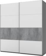Шкаф-купе Кайзер Doros 2200x600x2400 мм белый/бетон/антрацит двери / ДСП