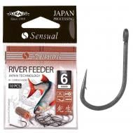 Крючок Mikado Sensual River Feeder (ушко) (black nickel) №4 10 шт.