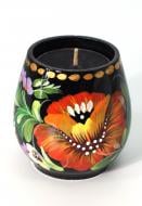 Подсвечник "Капля" с Петриковской росписью ПдК/НТ4/h65