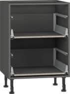 Тумба нижняя Грейд с 2-мя ящиками тандембоксами/Оптимум 600x870x525 мм серый графит